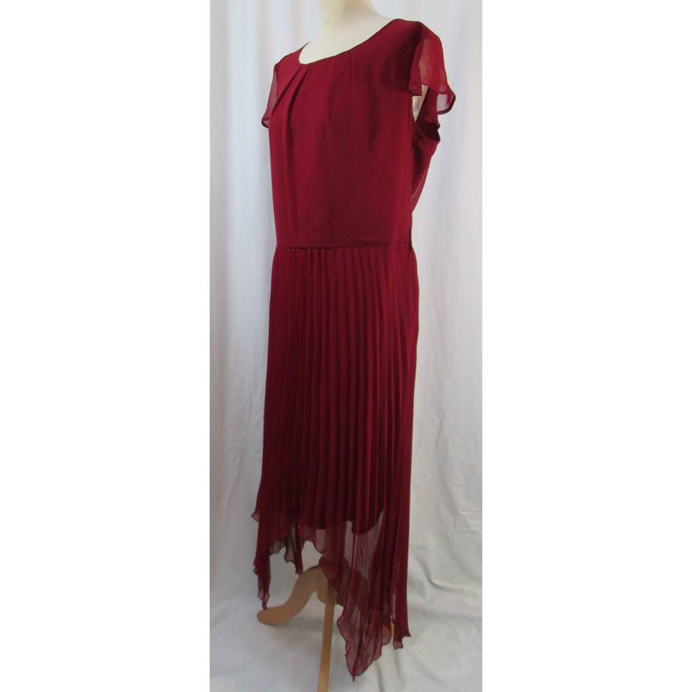 Pleated Handkerchief Hem Dress